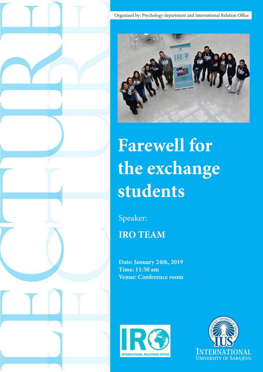 Farewell for the exchange students