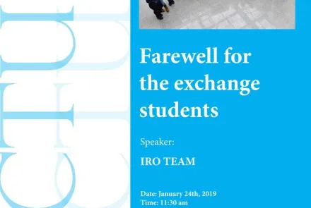 Farewell for the exchange students
